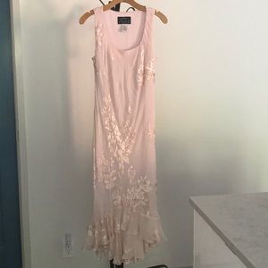Silk / Rayon Alex Evenings Dress 14w Pink/Blush